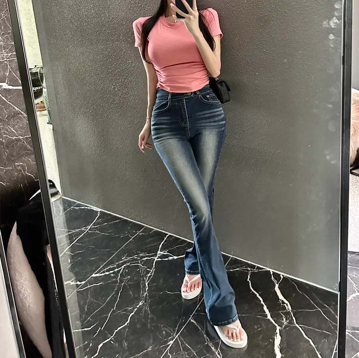 *허리쏙ver.27 [역대급!!!/굿스판/워싱예쁜] 쫀득 티치 투버튼 허리잘록 워싱 부츠컷데님 스판부츠컷 부츠컷바지 S,M,L 홀리허리쏙 상세 이미지 11