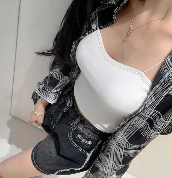허얇골넓핏🔥 핀턱 절개 수술 데님 A라인 반바지 상세 이미지 9