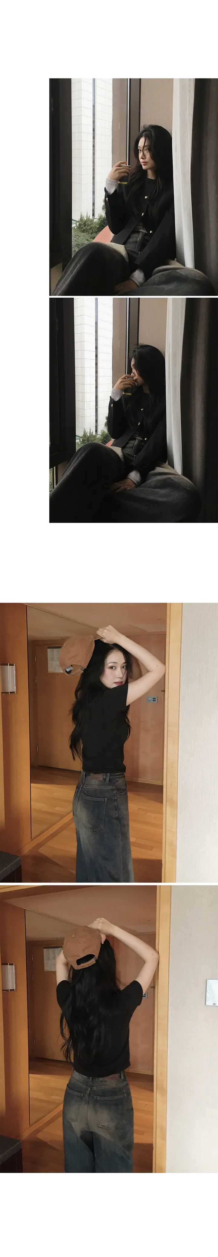 [🤎후들핏/빈티지데님] 모어와이드 에어소프트 데님팬츠 (+베이직/롱ver) - 4 size (SLOWMADE/자체제작/키작녀/키큰녀/고퀄리티/디테일/와이드팬츠/기본템/웰메이드) 상세 이미지 45