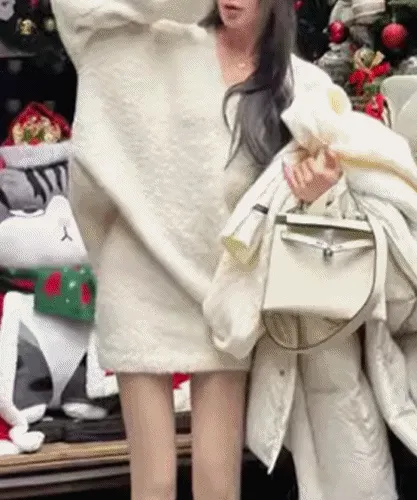 [당일출고][세트]린사밋 오버핏 루즈핏 브이넥 긴팔 니트 밴딩 미니 스커트