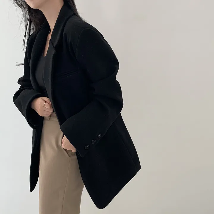 [wool100%/브랜드공정]  윈터 싱글 투버튼 카라 리얼 울 자켓 블레이저 - jk 상세 이미지 50