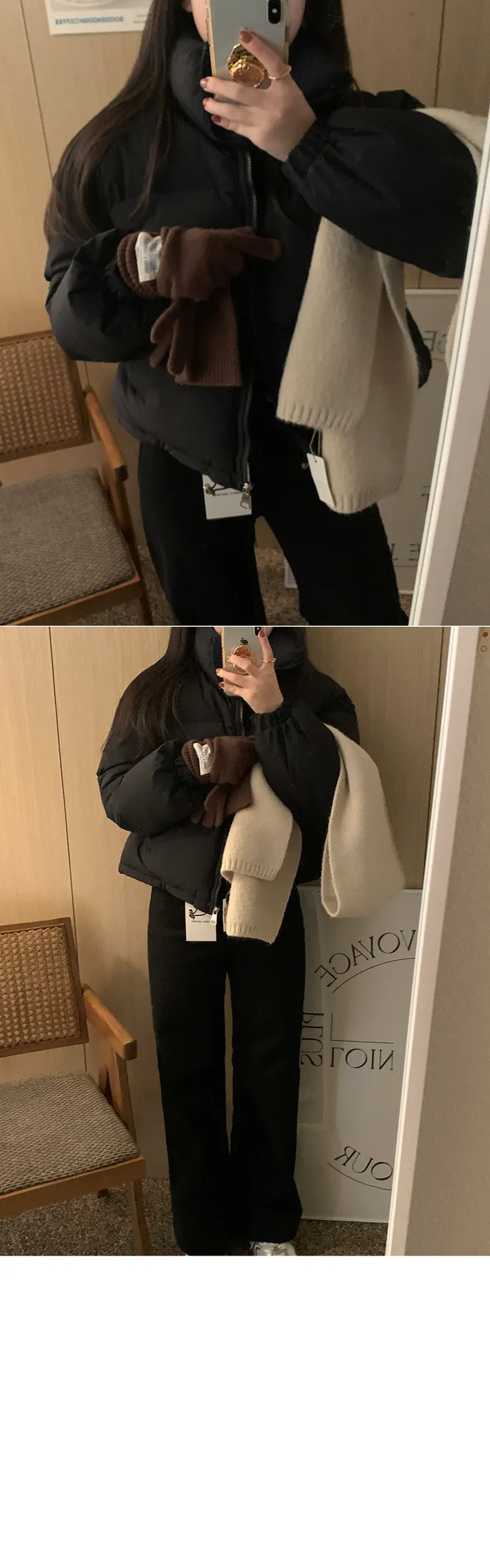 [주문폭주/당일출고🖤] 스노우 파스텔 크롭 숏 패딩 pd (웰론솜)(생활방수가능) 상세 이미지 106