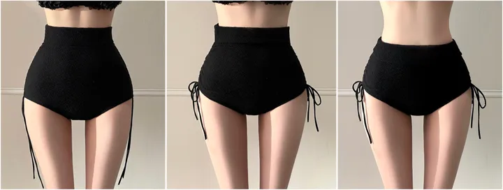 [최저가!!/리얼핏보장/셔츠set] 셔링 뱃살커버 하이웨스트 리본 커버업 웨딩 꽃 크롭 나시 탑 시스루 롱 셔츠 가디건 세트 3pcs 휴양지룩 비키니 모노키니 수영복 해외여행 상세 이미지 1