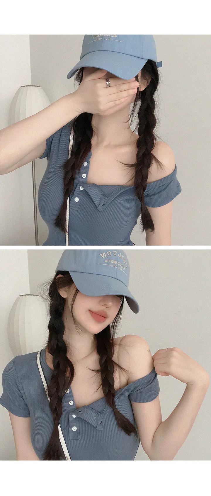 [만능코디/컬러예쁨!] T 레터링 빈티지 데일리 볼캡 봄모자 봄볼캡 봄신상 상세 이미지 9
