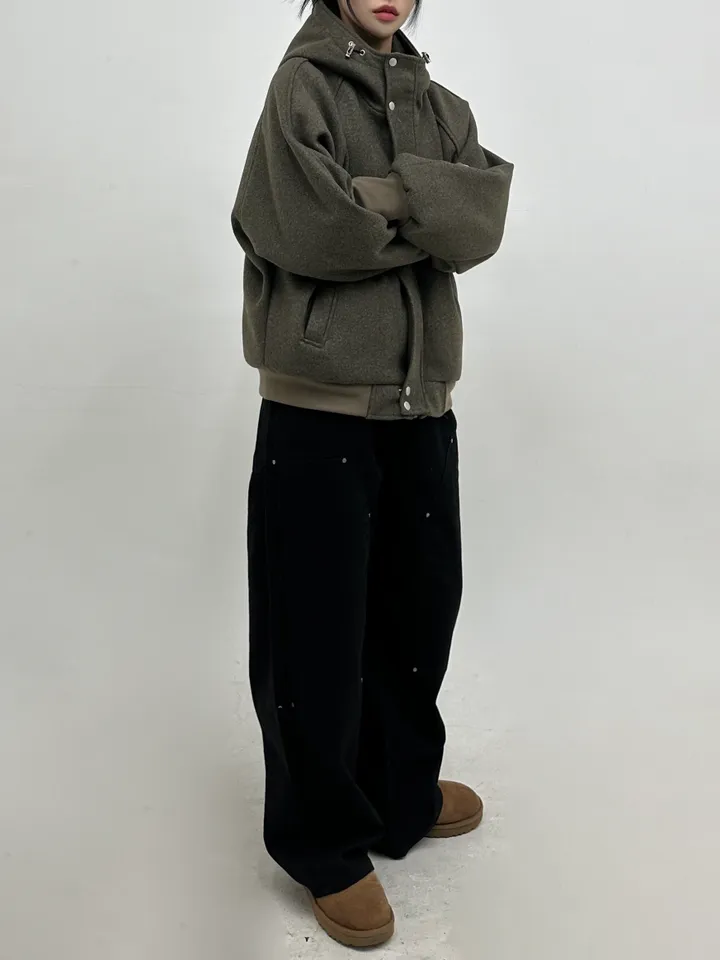✨단독진행✨[사계절ver./3천장돌파🏆] 오버 코튼 리벳 카펜터 롱 와이드 팬츠 상세 이미지 24