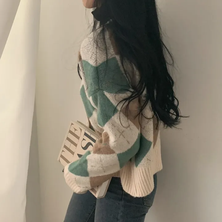 동화속 아가일 체크 니트가디건 ;3col 상세 이미지 39