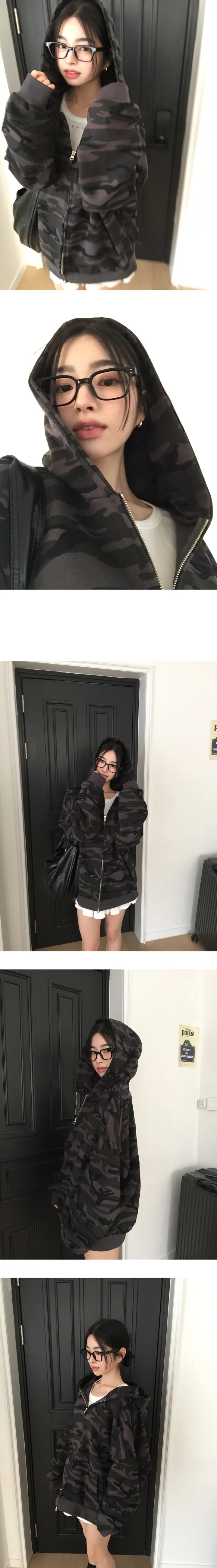 [MD소장🖤/강력추천] 덱스 카모 오버핏 후드 집업-3color 상세 이미지 9