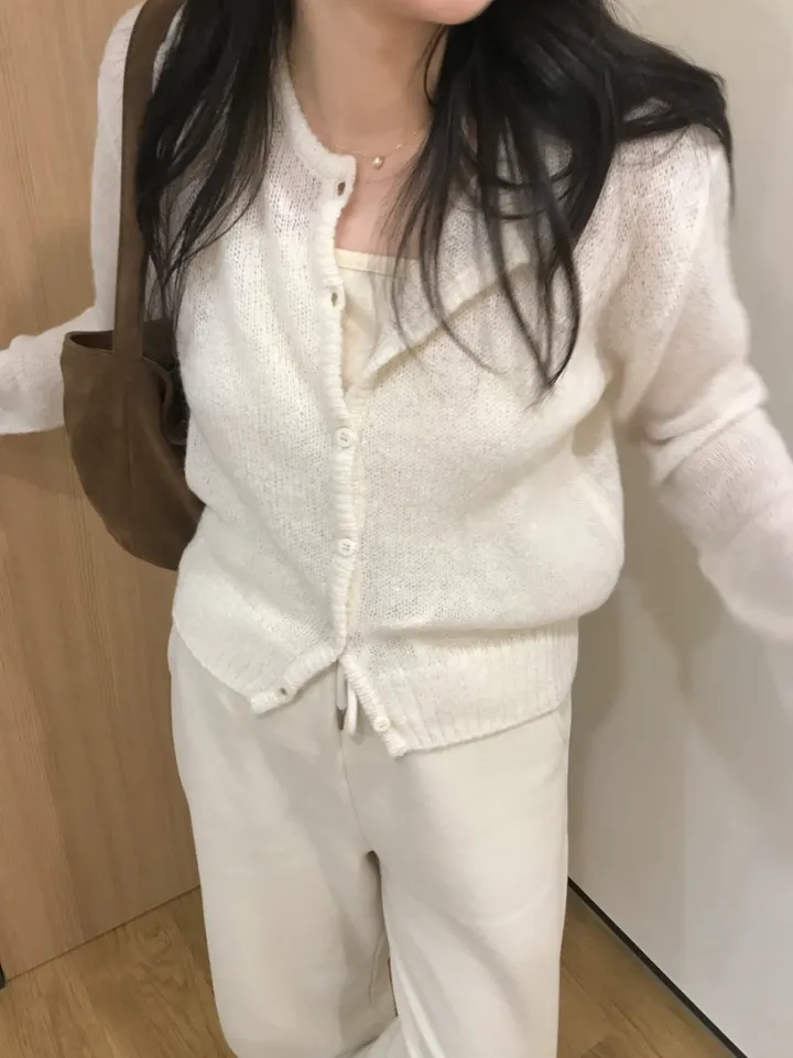 빈스 모헤어 라운드 가디건 (3color) 상세 이미지 6