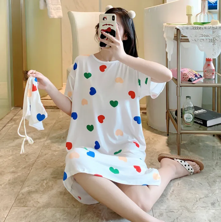 [귀여움 폭발🐥] 1+1 할인 / 6종 캐릭터 반팔 원피스 파자마 (파우치+양말 증정/FREE 사이즈) 상세 이미지 18