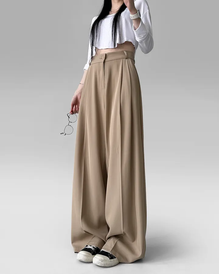 [4계절템/숏,롱/~2XL] 올리브유 메가 통 와이드 더블 핀턱 사계절 슬랙스 상세 이미지 58
