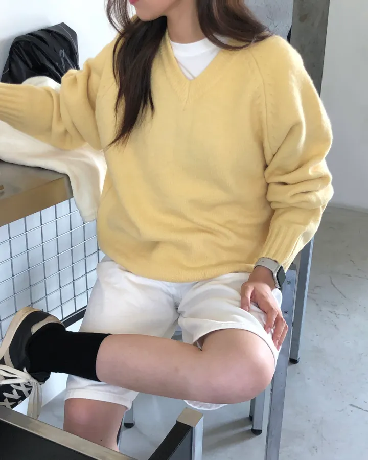 [*주문폭주*/9colors🍂] 아방핏 기본 브이넥 니트 (쫀쫀 폭닥 기본템 가을 무지니트 남여공용 유니섹스 핏보장) 상세 이미지 26