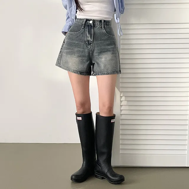 [컬러추가!/~2XL까지/made] 핏극찬, 시그니처 빈티지 데님숏팬츠 청반바지 4color 상세 이미지 14