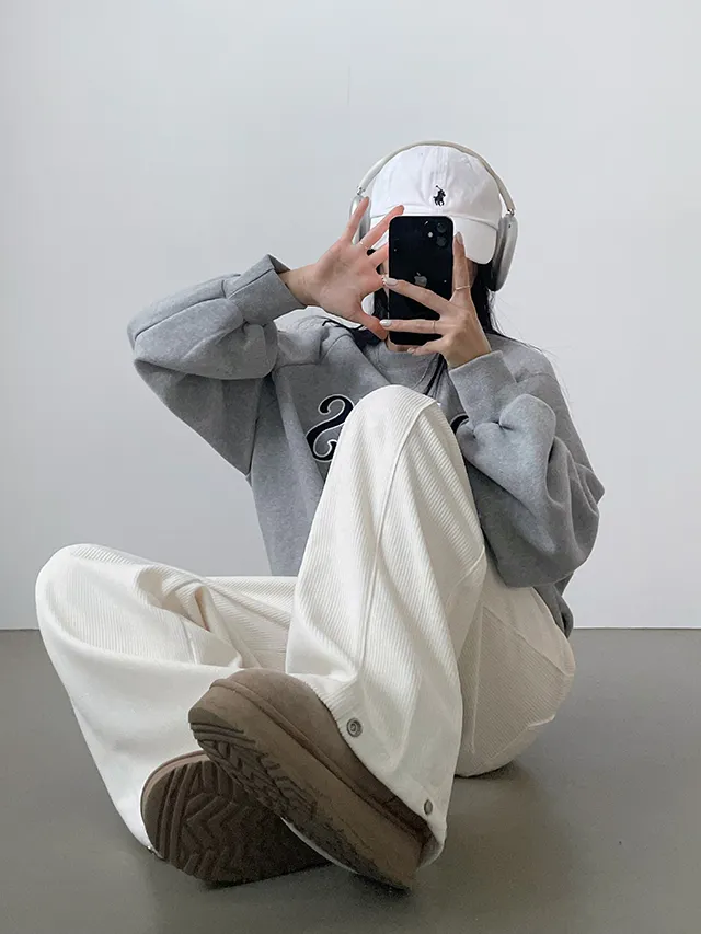 [한파대비/3기장~2XL!] 스냅버튼 융기모 코듀로이 골덴 폴딩 와이드팬츠 4color 상세 이미지 57