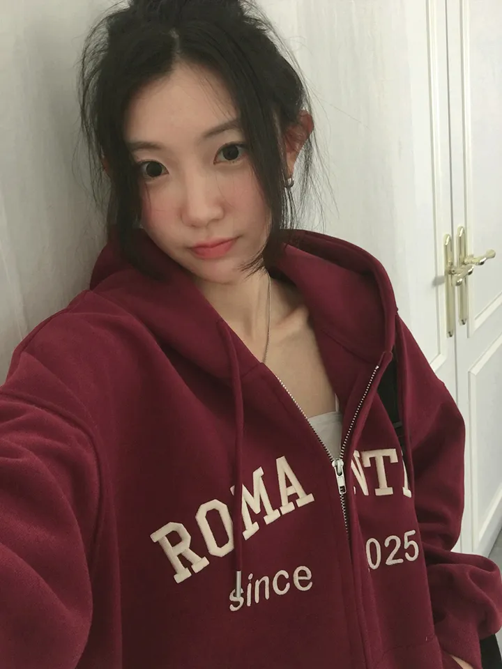 [퀄보장!🤍/6color 자수레터링 아방핏 데일리 후드집업] 로맨틱자수레터링후드집업 상세 이미지 33
