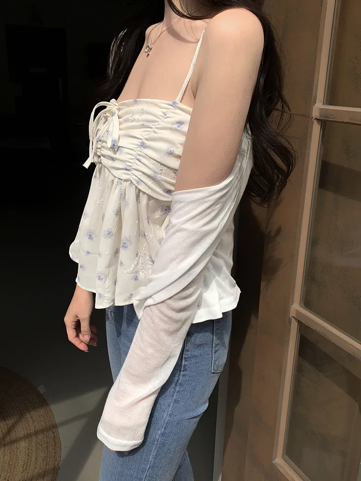[나시+가디건세트] best 💘 히핑 cardigan + 플라워프릴나시 blouse set 상세 이미지 22