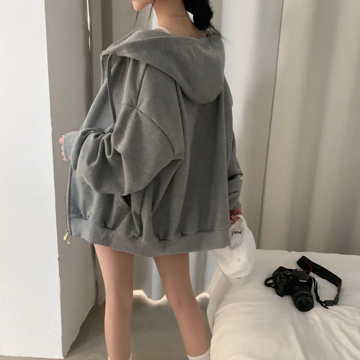 [사계절인기템/7컬러*.*] 심플무지 투웨이 오버핏 후드집업,점퍼 - 12color 상세 이미지 11