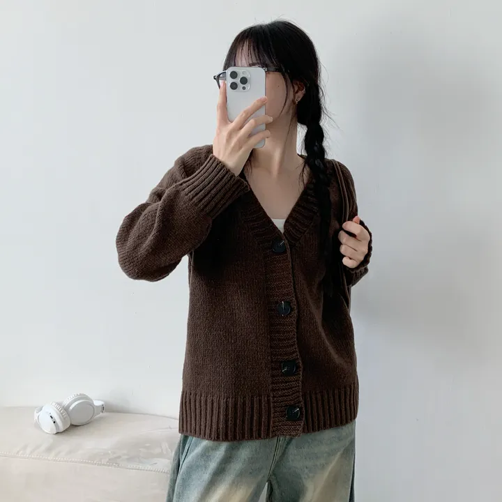 [주문폭주/재진행]리비 브이넥 오버핏 가디건 /오버핏 루즈핏 봄신상 봄가디건 상세 이미지 15