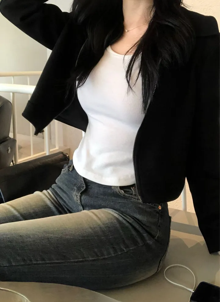 국내제작[당일출고🚀✨후기극찬/ High Quality❤️]켄달 스웨이드 크롭 자켓 상세 이미지 19