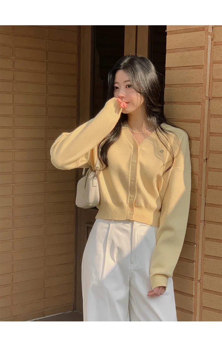 [자체제작/오늘출발/5천장돌파!/S-L]#봄🌷 하퍼 데일리 루즈핏 니트 가디건 (데일리룩/하객룩/출근룩/레이어드/봄가디건/봄니트/크롭가디건/루즈핏가디건) 상세 이미지 45
