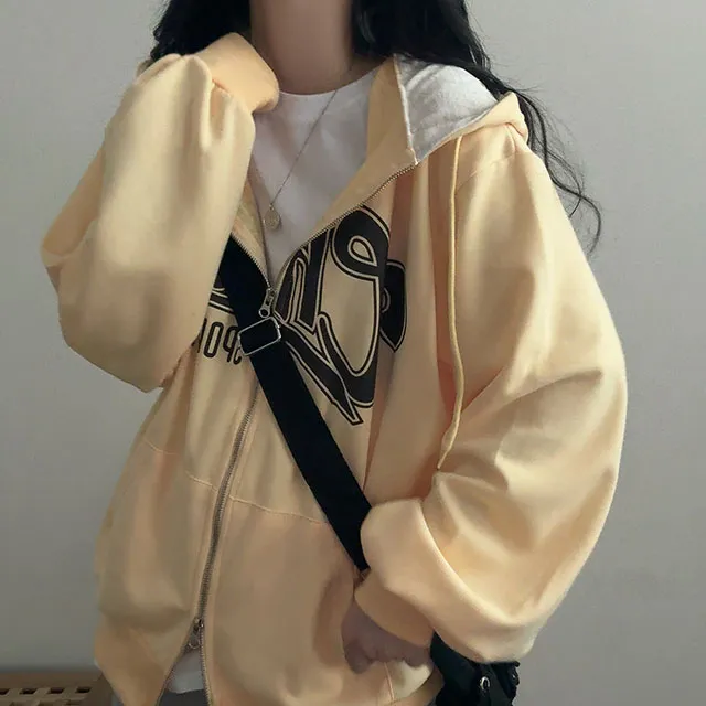 [봄아우터!/박시핏] 체이스 배색 레터링 투웨이 후드집업 4color 상세 이미지 17