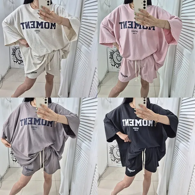 [4COLOR/~3XL] 오버핏 모먼트 트레이닝세트 상세 이미지 2
