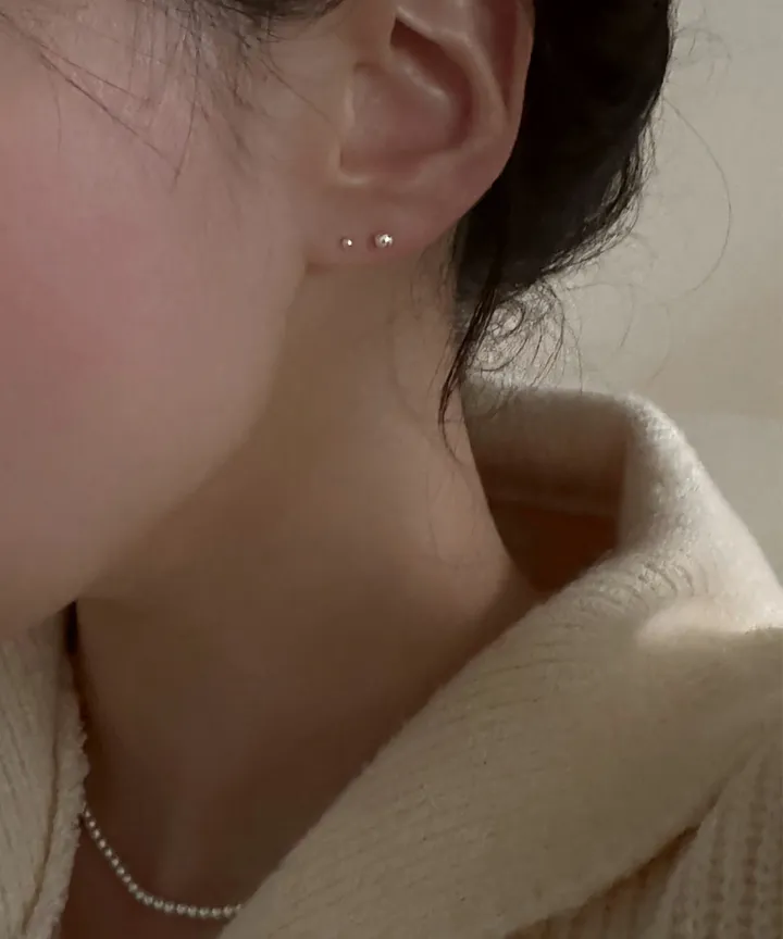 [925silver/묶음할인] 2mm 3mm 데일리 미니 볼 실버 피어싱 상세 이미지 8