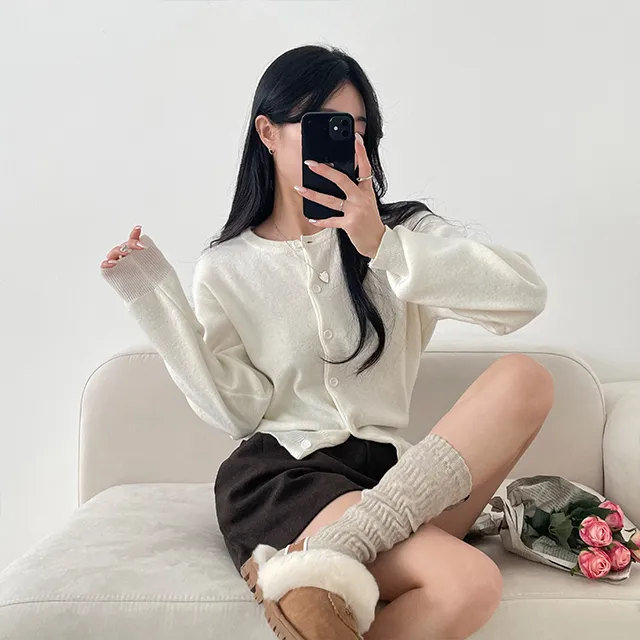 [~10컬러] 보노보노 크롭핏 단정해 니트가디건 상세 이미지 8