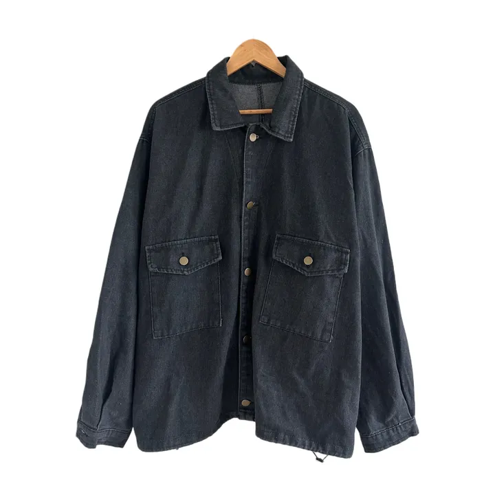[3XL/300만뷰영상있음!]투포켓 오버핏 데님 자켓 상세 이미지 3