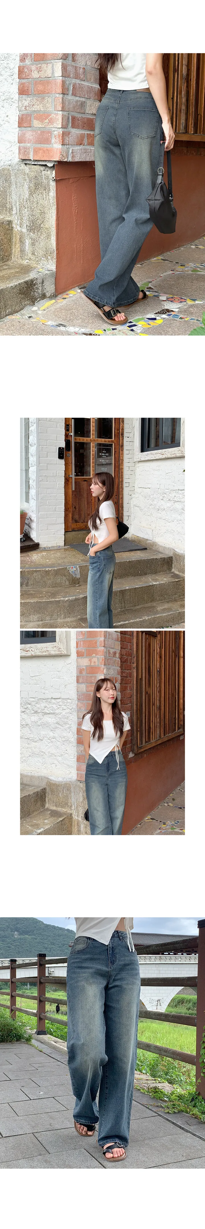 [오늘출발][여름팬츠💙⚡New특가⚡ 청바지👖] 하버 스판와이드 데님팬츠 (청바지,스판데님,와이드데님,와이드팬츠) 상세 이미지 8