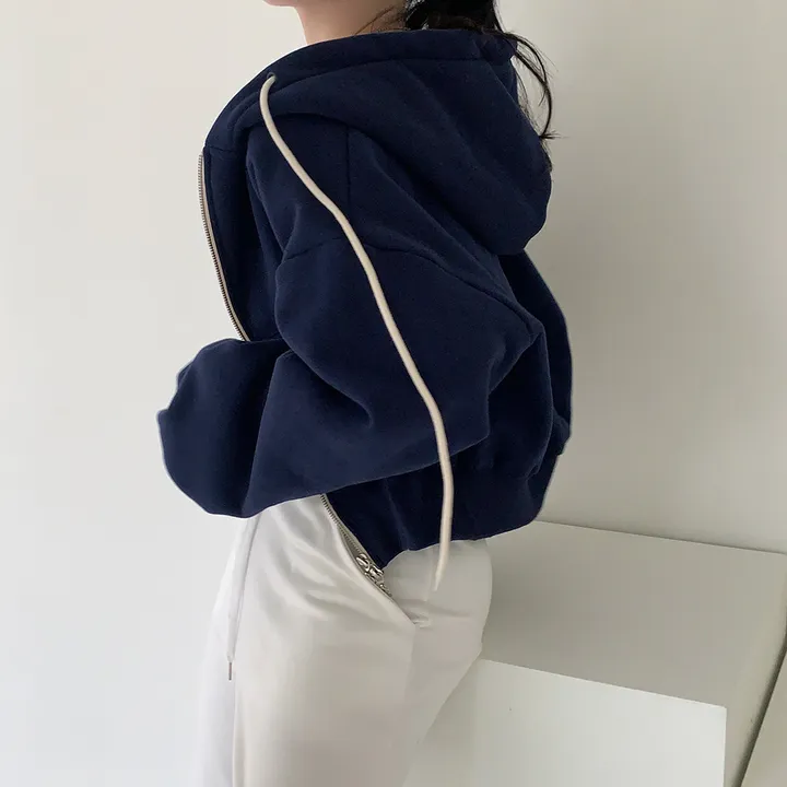 [완전인기✨/백염컬러 당일출고!] 자체제작 크치Made 꿈에 나온 핏, 투웨이 양기모 크롭 후드집업 ver 아우터 자켓 - zipup 상세 이미지 127
