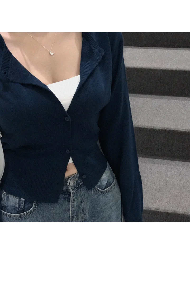 [기본템정석/색감예술🖤] 이브닝 라운드 여리핏 슬림핏 가디건 간절기가디건 봄가디건 가을가디건 가을아우터 가을옷 가을신상 상세 이미지 9