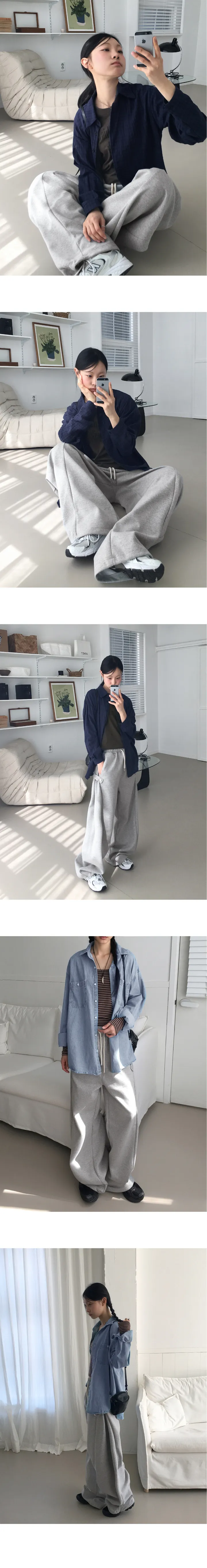 조드 사이드 스냅 벌룬 투웨이 쭈리 롱 와이드 조거 팬츠 상세 이미지 8