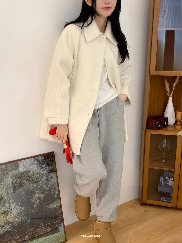 [울코트/울40%/누빔] 코지 부클코트 하프코트 코트 (3colors) 상세 이미지 31