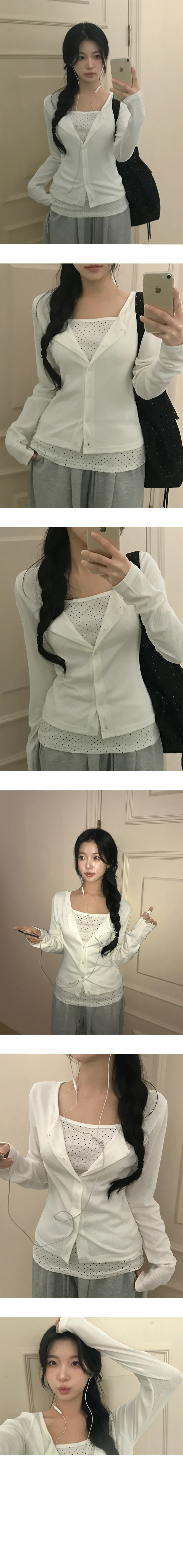 *묶음할인[여리핏💗/부드러워요] 프림 베이직 라운드 골지 긴팔 가디건 상세 이미지 8