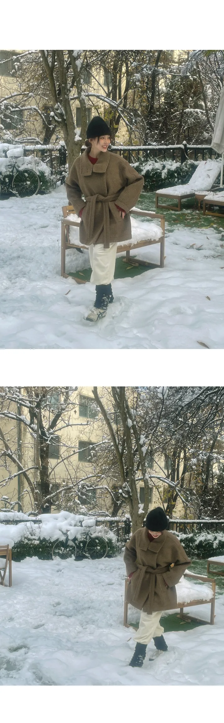 에포 벨티드 울 하프 코트 ( 2color ) 상세 이미지 1