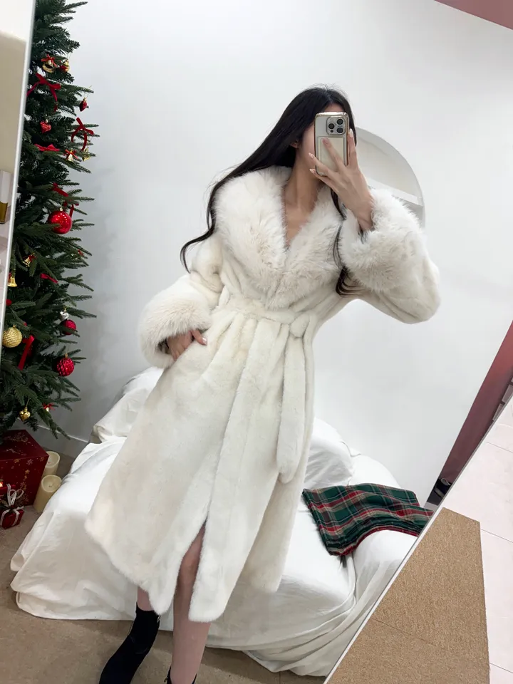 *오늘출발🚚!*[백화점납품🤎!/모델강추] 크렘므 숄카라 밍크퍼 벨트 롱코트 페이크퍼코트 에코퍼코트 앙고라코트 퍼자켓 퍼롱코트 퍼점퍼 밍크퍼자켓 폭스퍼코트 양털자켓 무스탕 숄코트 상세 이미지 8
