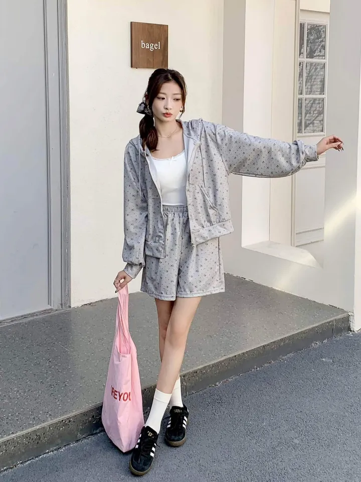 당일발송💌[귀욤뿜뿜] 플라워 후드집업 바지세트 촌캉스 꽃놀이 봄신상 상세 이미지 14