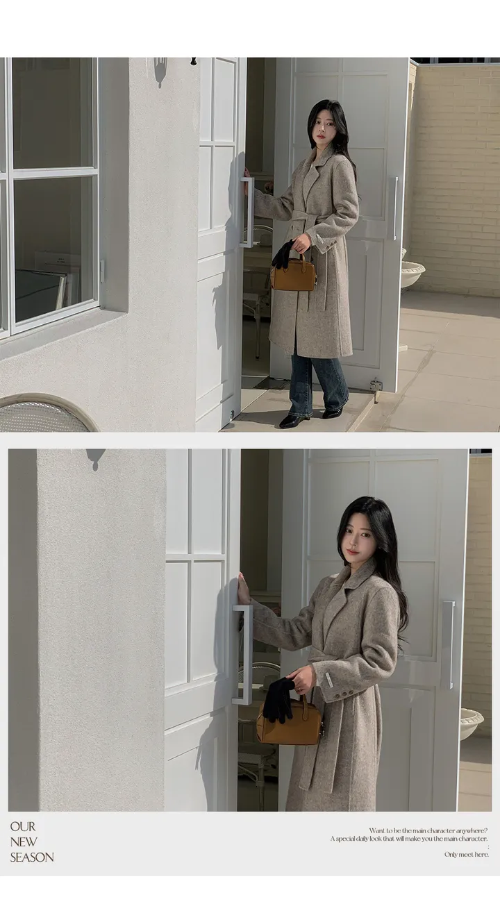 [자체제작/1만장돌파!/S-L] 브랜던 프리미엄 더블 울 핸드메이드 롱 코트 상세 이미지 50