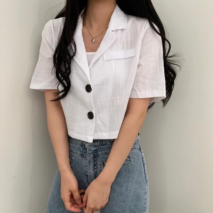 [베스트재진행] 린넨 크롭 반팔JK 상세 이미지 31