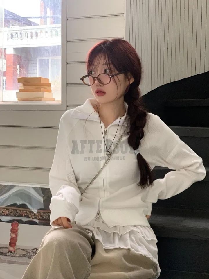 [기모원단ෆ투지퍼]토미 빈티지 레터링 프린팅 나그랑 투웨이 하이넥 카라넥 시보리 집업 점퍼 2color 상세 이미지 25