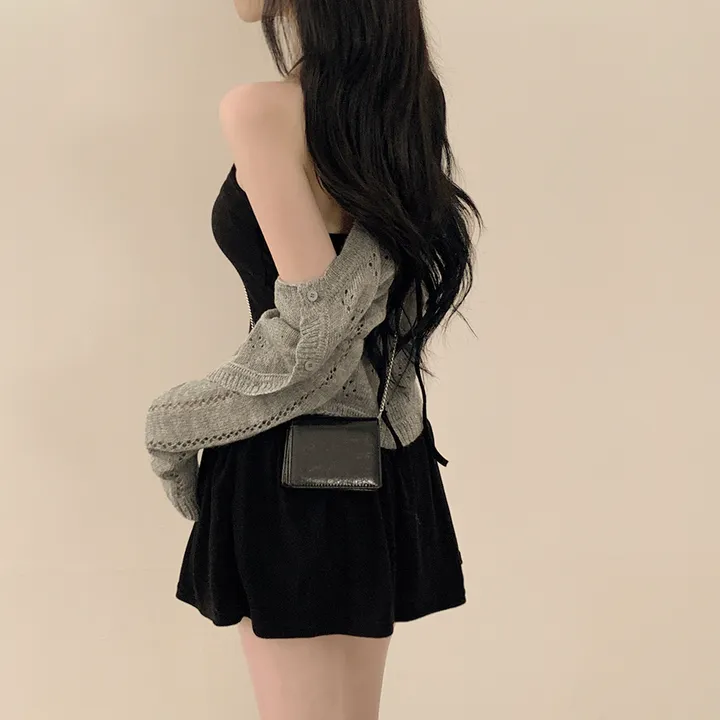 [벚꽃룩🌸/울함유] 펀칭 플라워 물결 크롭 니트 봄 딸기우유 여름가디건 상세 이미지 23