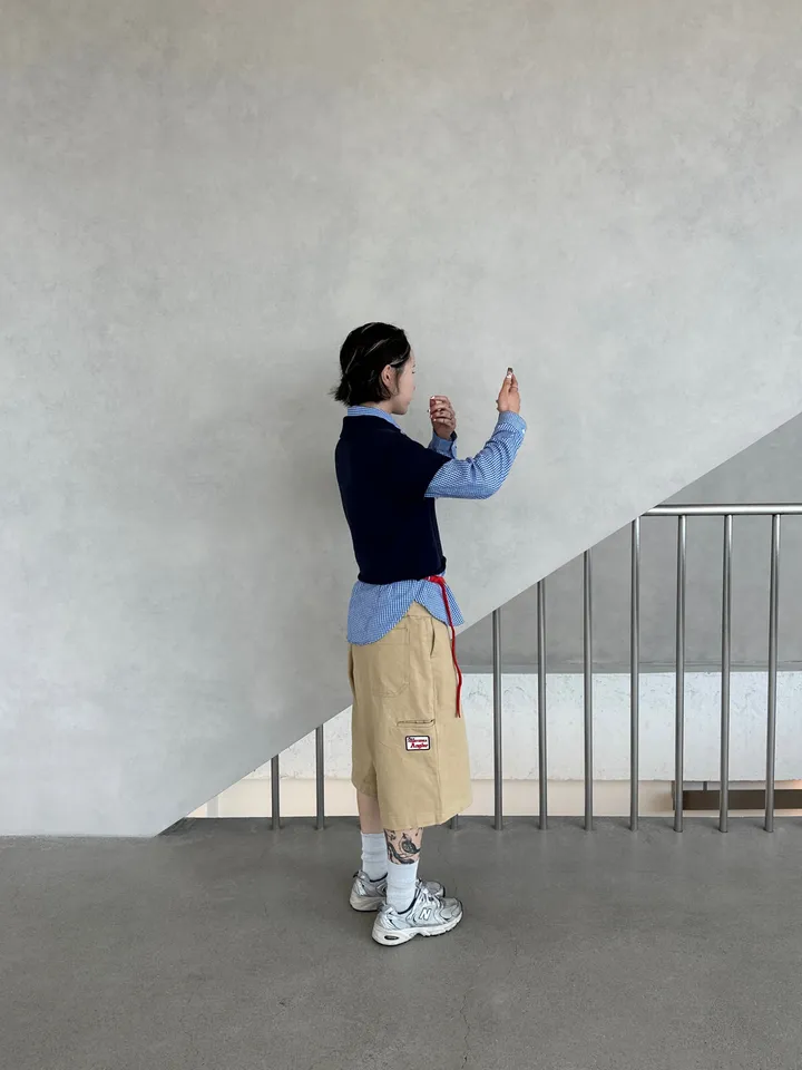 [UNISEX] 패치 워크 버뮤다 하프 팬츠 (4color) 상세 이미지 20