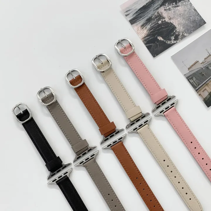 [당일출고] 애플워치10 9 8 7 SE SE2 38 41 42mm 울트라 가죽 래더 유광 무광 투톤 밴드 줄질 스트랩 상세 이미지 96
