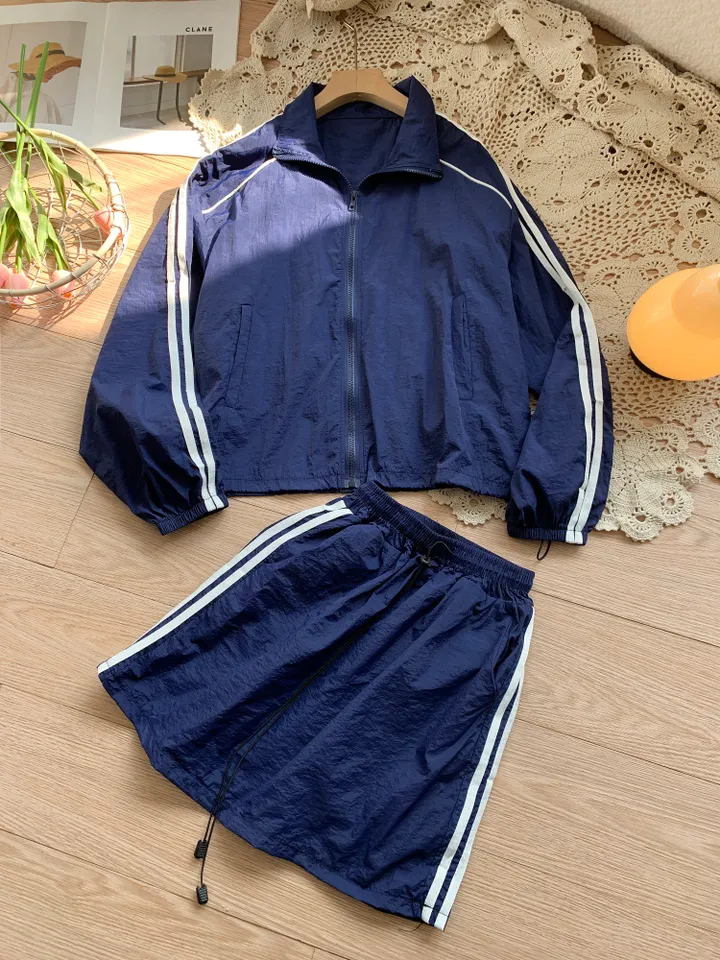 (M~5XL)스트라이프 트레이닝 세트 업AS-3863 상세 이미지 20