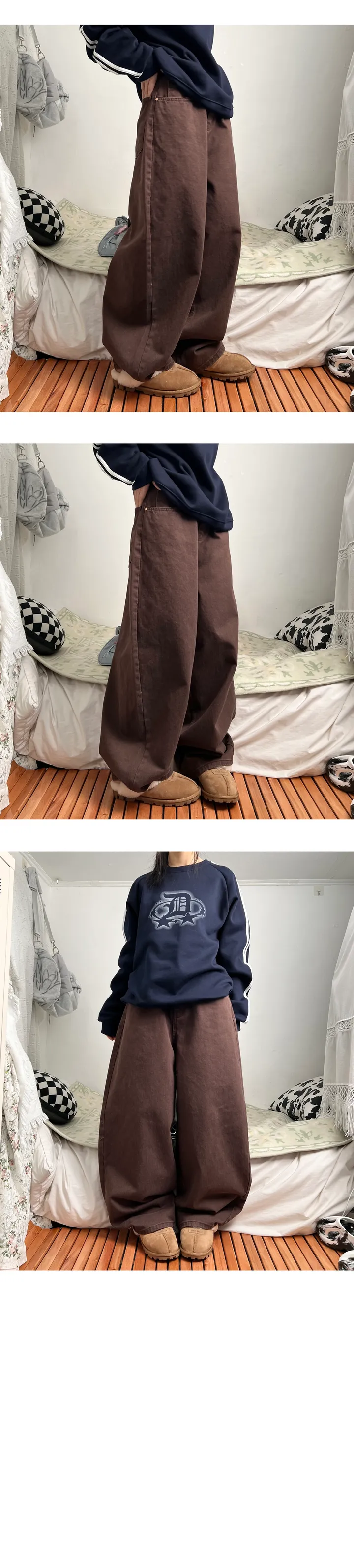 mega twill cotton wide pants 상세 이미지 9
