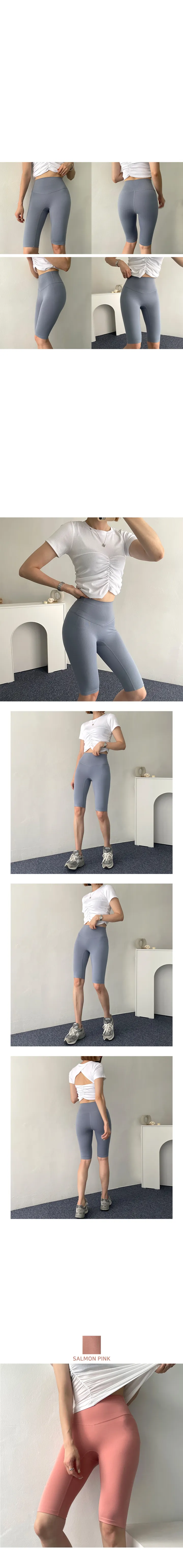 [요가복/필라테스복] 미스티 스판 기능성 5부 레깅스, 바이크 팬츠 운동복 상세 이미지 4