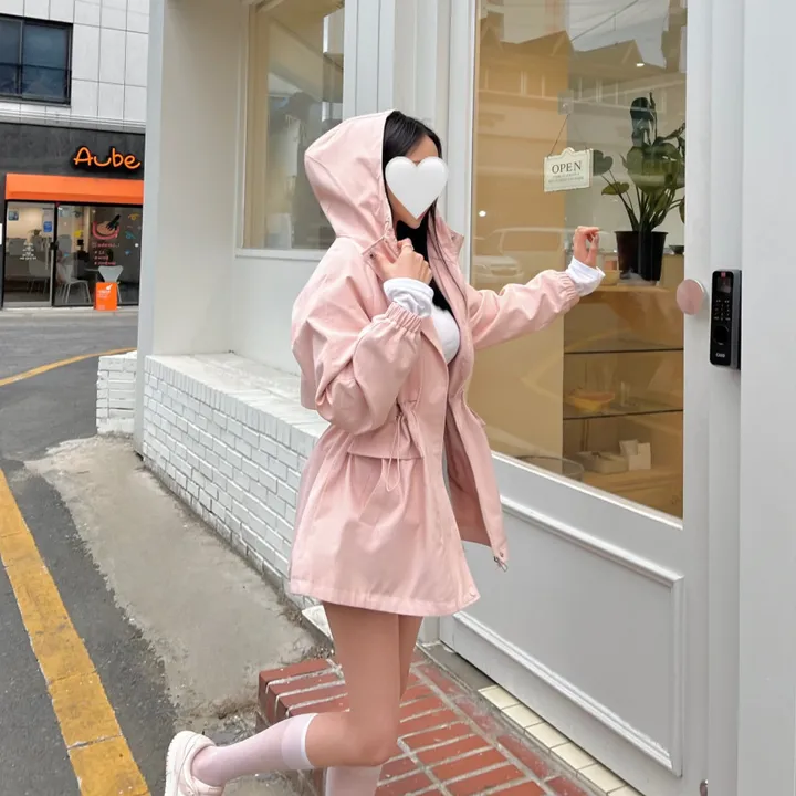 *숏or롱* [MADE🧵] *당일배송* 블라썸 스트링 후드 야상 점퍼 (5color) 간절기 봄자켓 봄야상 봄트렌치 하프트렌치 크롭야상 바람막이 상세 이미지 10