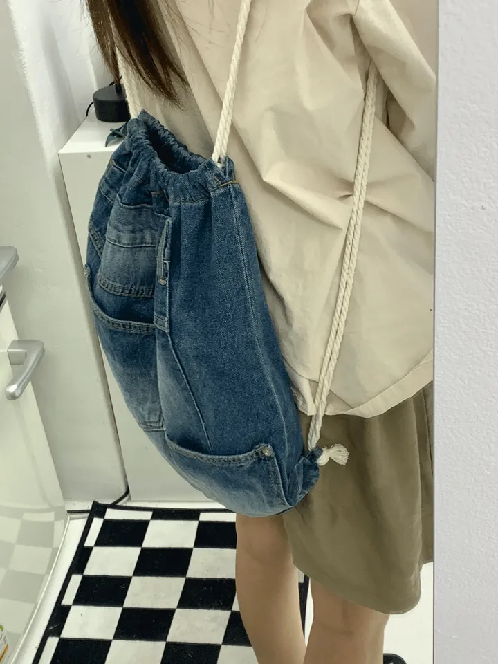 (주문폭주/당일출고) 데님 짐색 / COTI DENIM GYM SACK 상세 이미지 3