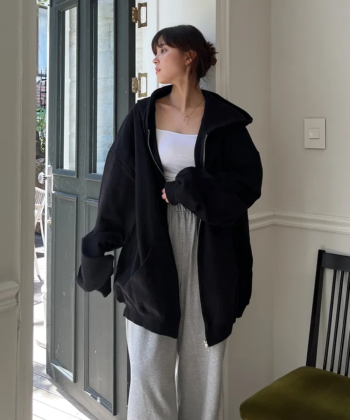 ❤️주문1등❤️왕박시핏❤️투웨이/시그니처핏 롱기장 올핏 투웨이 후드집업 5color 상세 이미지 10