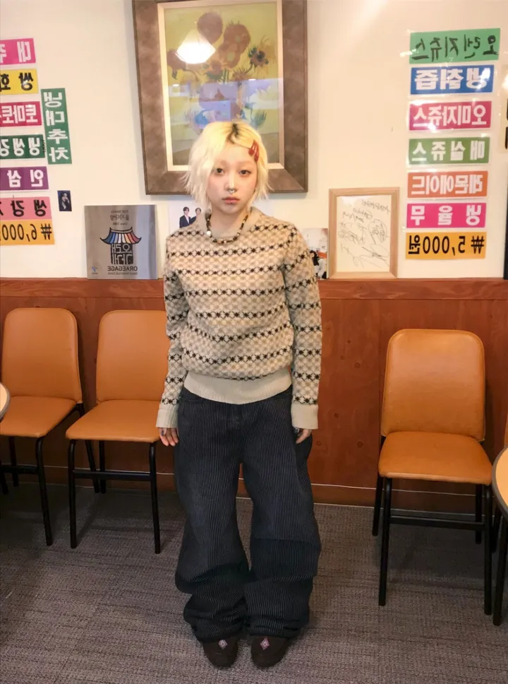 ♨주문폭주♨ #블랙 스트라이프 생지 데님 (당일 배송) 상세 이미지 11